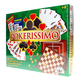 Set Pokerissimo: 2 mazzi carte plastificate e giochi Dama e Tria per serate...