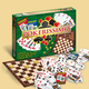 Set Pokerissimo: 2 mazzi carte plastificate e giochi Dama e Tria per serate...
