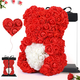 Orso Orsetto di Rose Artificiale rosse,Bouquet di Fiori, Regalo romantico per...