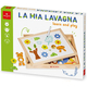 Lavagna Doppia in Legno FSC per bambini 3+ Magnetica e con gessetti, per...