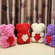 Orso Orsetto di Rose Artificiale rosse,Bouquet di Fiori, Regalo romantico...