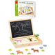 Lavagna Doppia in Legno FSC per bambini 3+ Magnetica e con gessetti, per...
